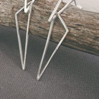 contemporary triangle earrings