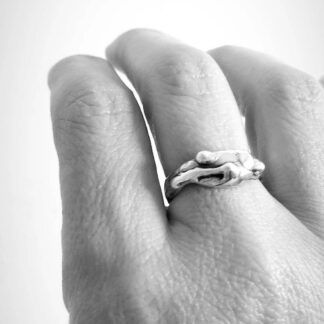 Sculptural silver ring