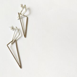contemporary triangle earrings