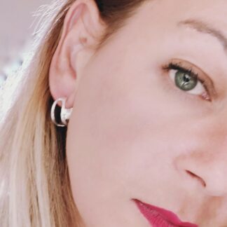 Silver chunky hoops