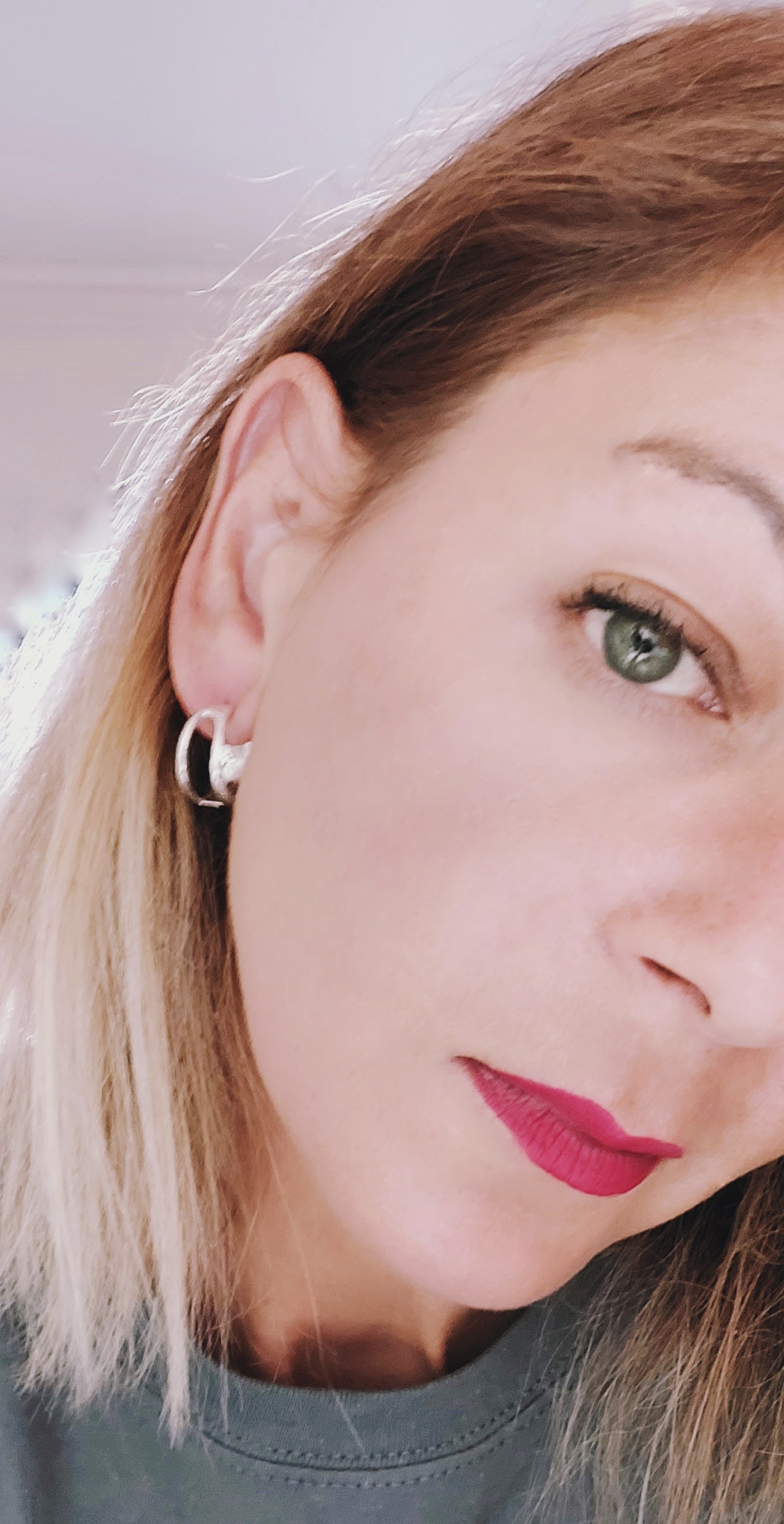 Silver chunky hoops
