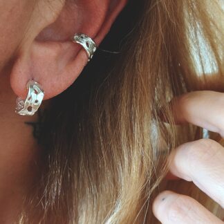 abstract melted tiny hoops