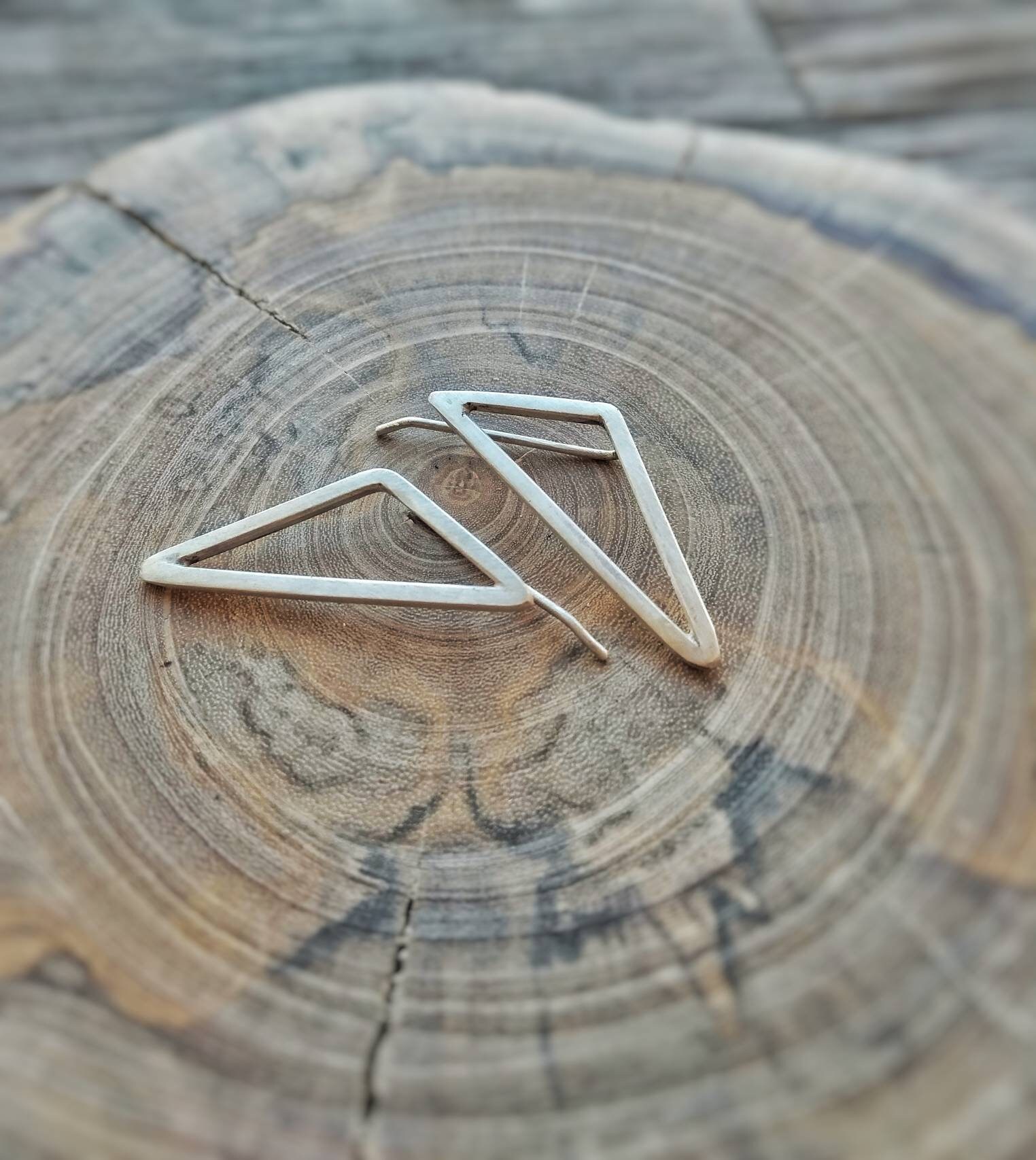 Triangle silver earclimber - Image 5