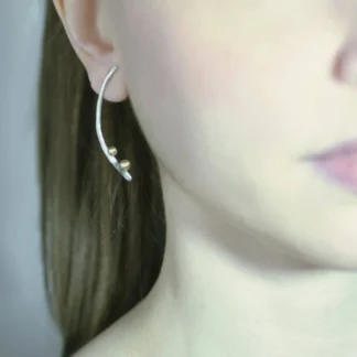 silver bar earrings