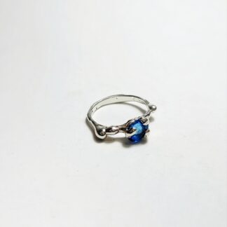 blue dainty ring