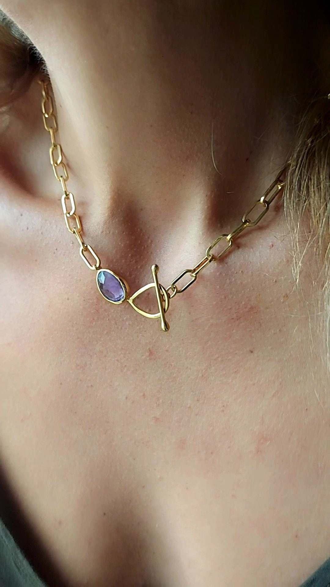 Amethyst Drop Necklace - Image 6