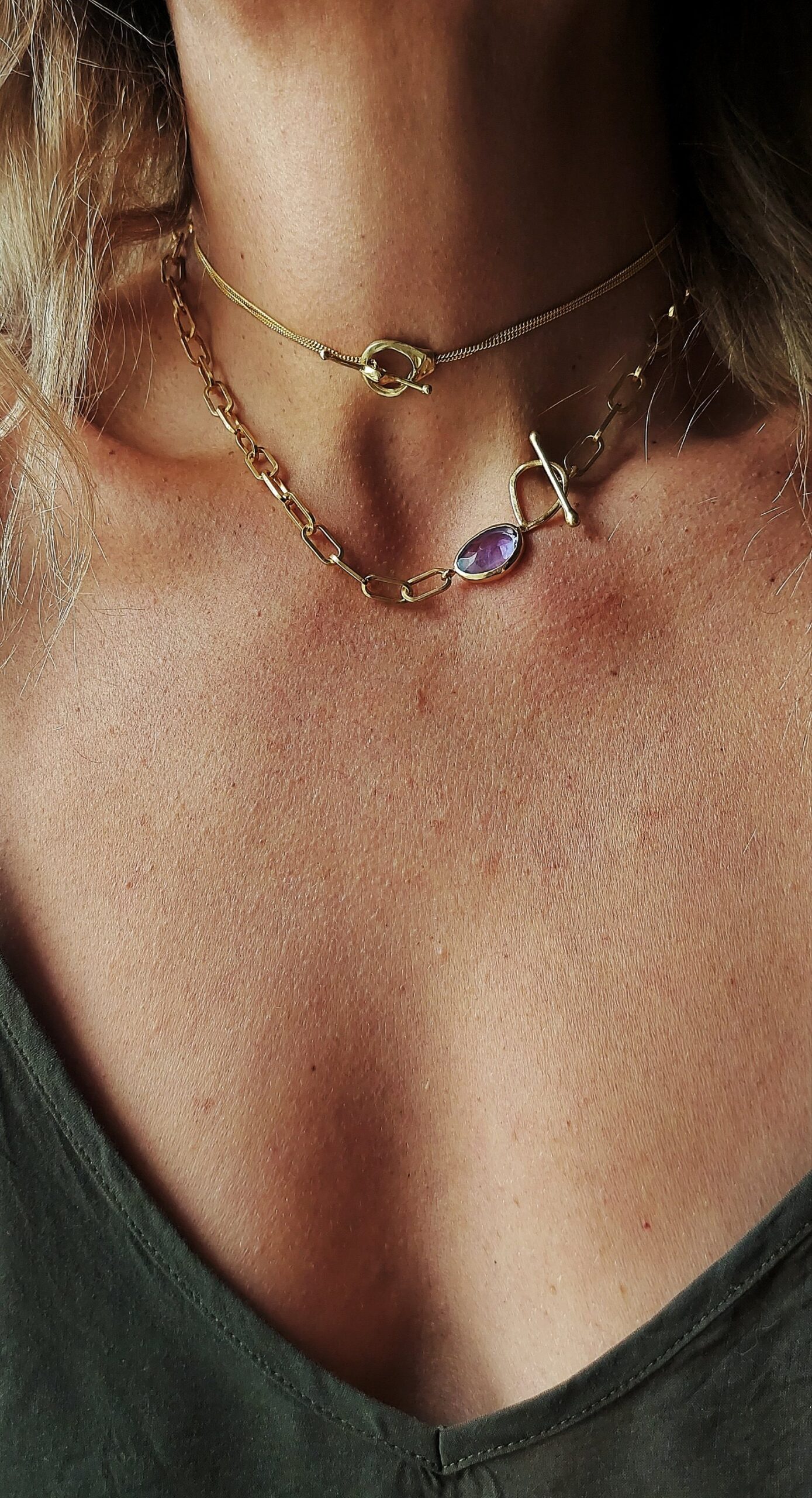 Amethyst Drop Necklace - Image 9