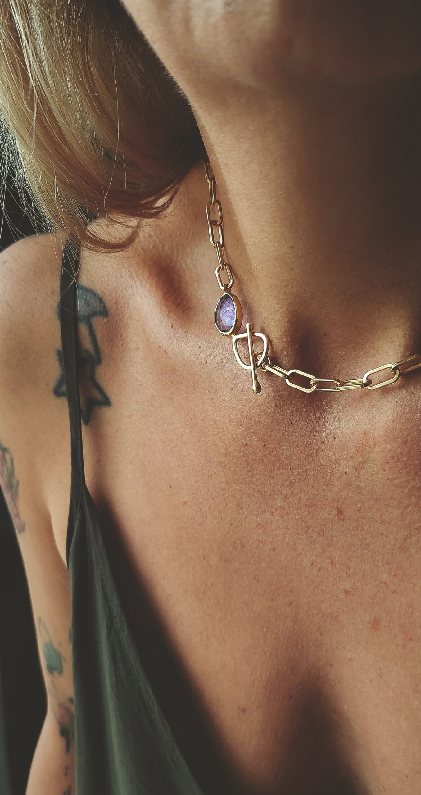 Amethyst Drop Necklace - Image 2