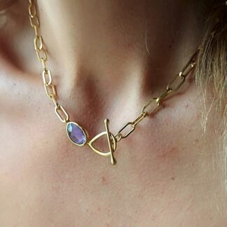 Amethyst Drop Necklace
