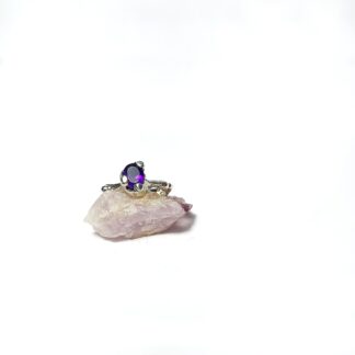 amethyst dainty ring