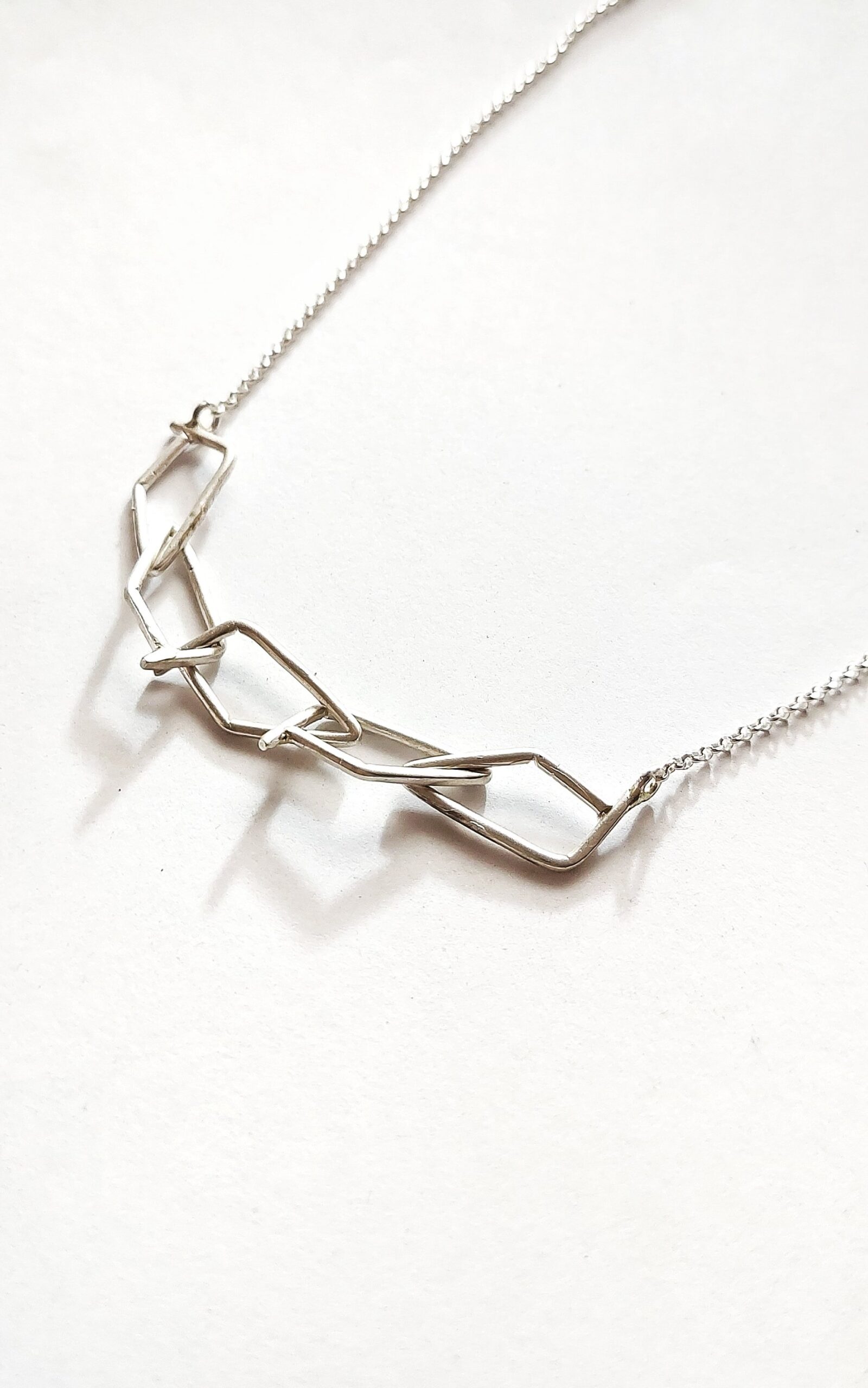 Geometric Sterling Silver Necklace | Handmade 925 Silver TRIBE